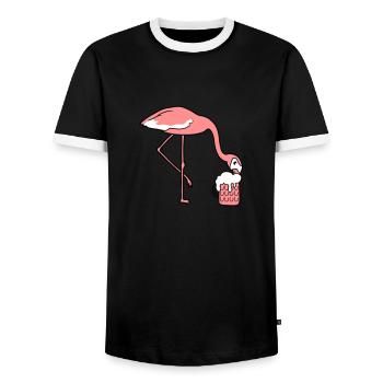durst bier alkohol saufen krug mass gl - Männer Kontrast-T-Shirt - Schwarz/Weiß - Vorne - AI Model Female 172 light (172cm) & AI Model Male 178 light (178cm)