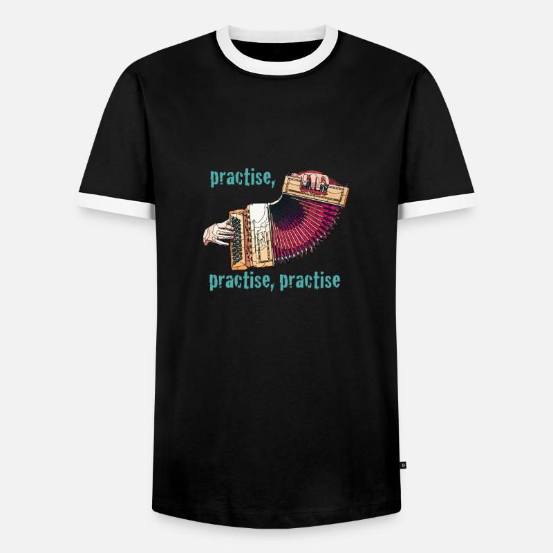 practise box - Männer Kontrast-T-Shirt - Schwarz/Weiß