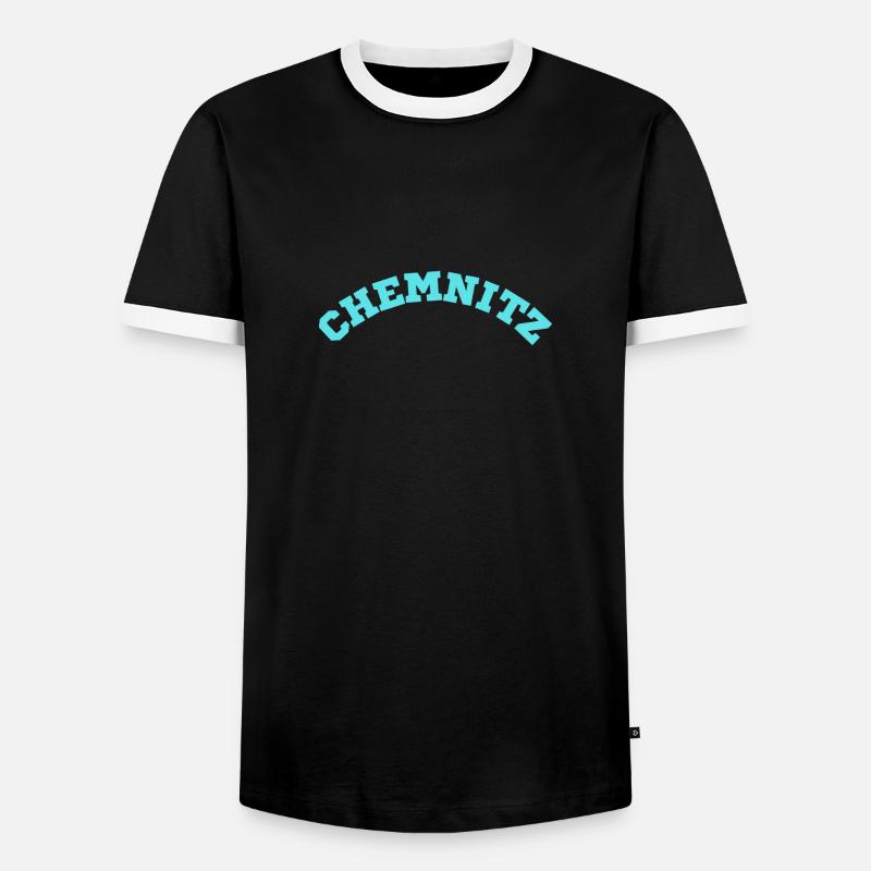 Chemnitz - T-shirt contrasté Homme - noir/blanc