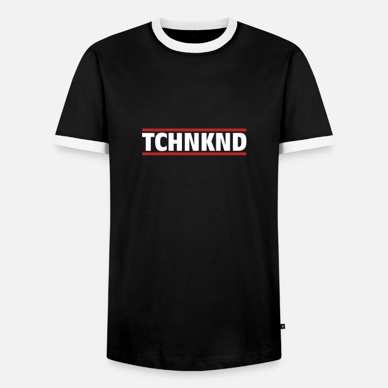 tchnknd - Technokind - Männer Kontrast-T-Shirt - Schwarz/Weiß