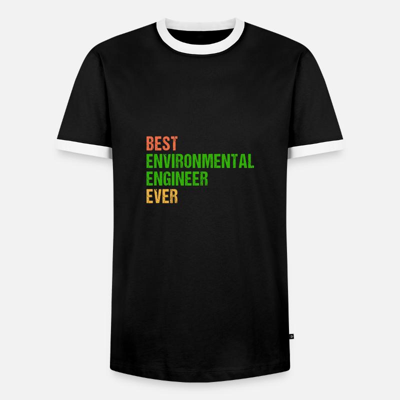 Umweltingenieur Umwelttechnik Engineer Science - Männer Kontrast-T-Shirt - Schwarz/Weiß