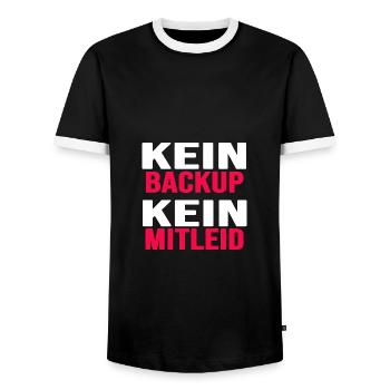 informatik backup nerd coder download gamer - Männer Kontrast-T-Shirt - Schwarz/Weiß - Vorne - AI Model Female 172 light (172cm) & AI Model Male 178 light (178cm)