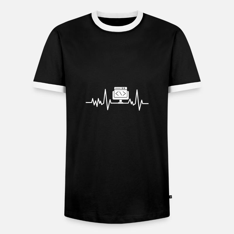 Programmierer Programmierung Informatik Computer - Männer Kontrast-T-Shirt - Schwarz/Weiß