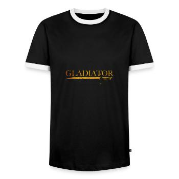 Gladiator - T-shirt contrasté Homme - noir/blanc - Devant - AI Model Female 172 light (172cm) & AI Model Male 178 light (178cm)