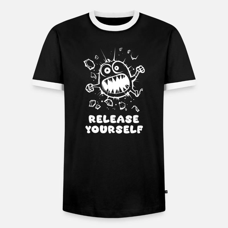 Release Yourself - Men's Ringer Shirt - black/white