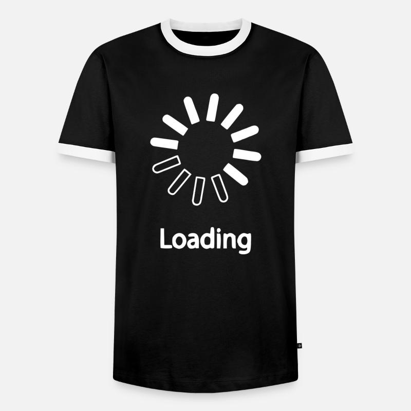 Loading weiss - Männer Kontrast-T-Shirt - Schwarz/Weiß