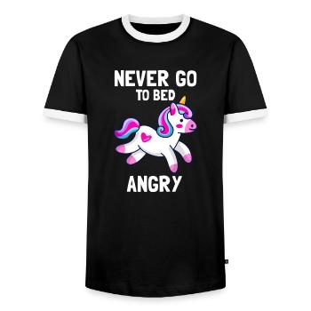 cute unicorn design - Men's Ringer Shirt - black/white - Front - AI Model Female 172 light (172cm) & AI Model Male 178 light (178cm)