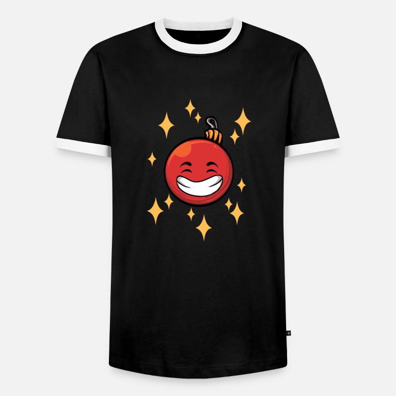 Lustige Weihnachtskugel #9/9 - Männer Kontrast-T-Shirt - Schwarz/Weiß