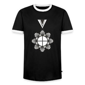 orden - Männer Kontrast-T-Shirt - Schwarz/Weiß - Vorne - AI Model Female 172 light (172cm) & AI Model Male 178 light (178cm)
