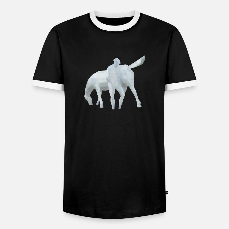 Peerd van Ome Loeks - Men's Ringer Shirt - black/white