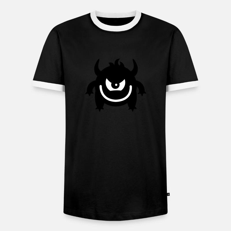 Evil monster - Men's Ringer Shirt - black/white