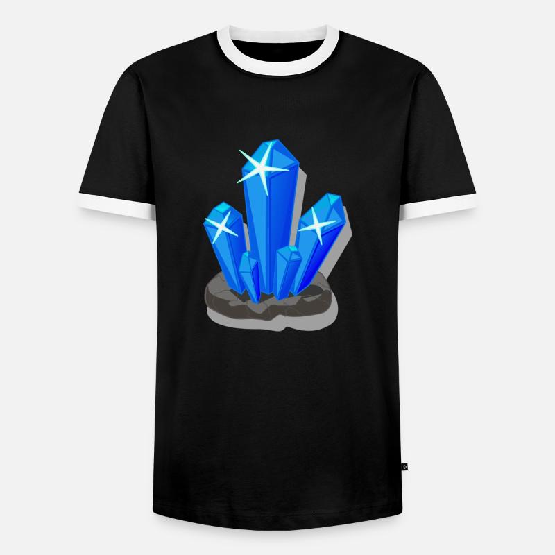 Kristall - Männer Kontrast-T-Shirt - Schwarz/Weiß