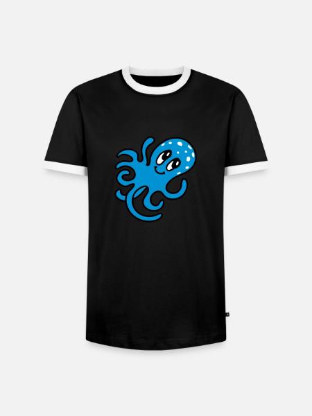Octopus - Octopus 3 - Men's Ringer Shirt - black/white