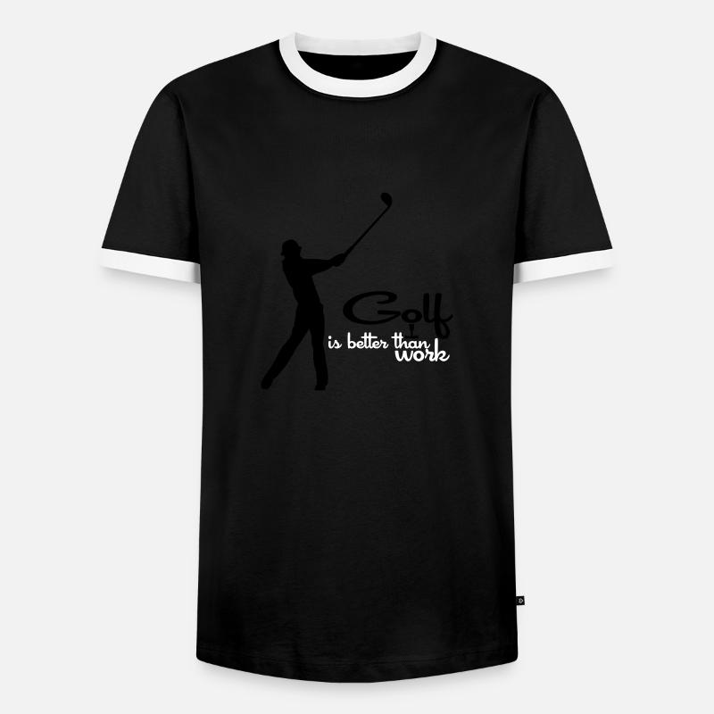 Golf - Männer Kontrast-T-Shirt - Schwarz/Weiß