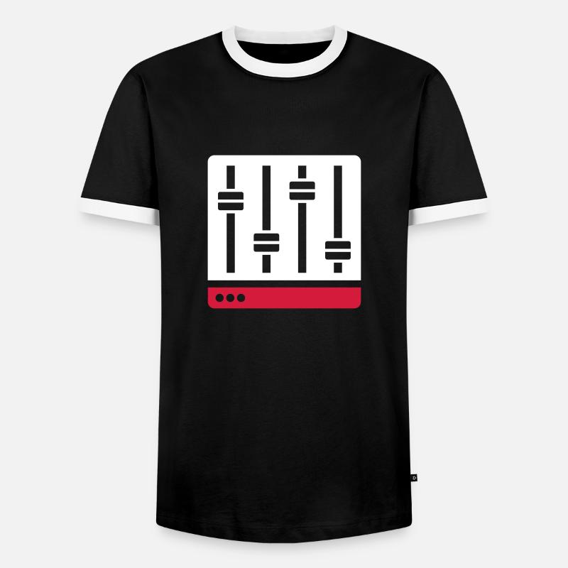 Equalizer mixer gift - Men's Ringer Shirt - black/white