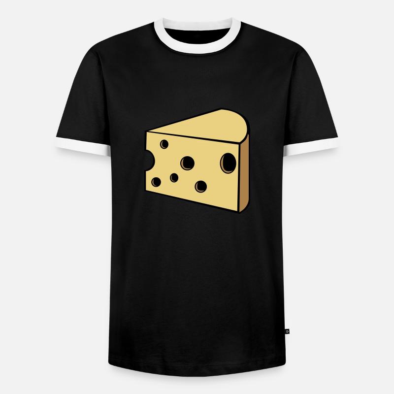cheese - Men's Ringer Shirt - black/white