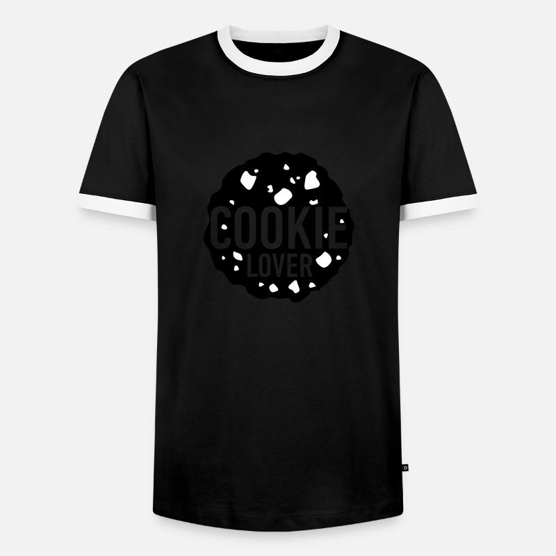 cookie lover - Männer Kontrast-T-Shirt - Schwarz/Weiß