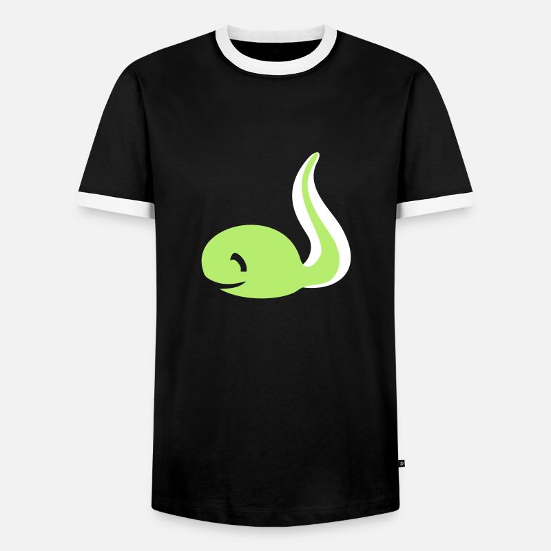 Frosch Kaulquappe - Männer Kontrast-T-Shirt - Schwarz/Weiß