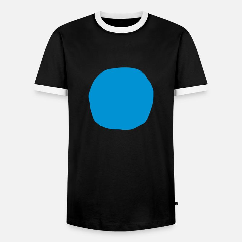 Circle shape hand drawn - Men's Ringer Shirt - black/white