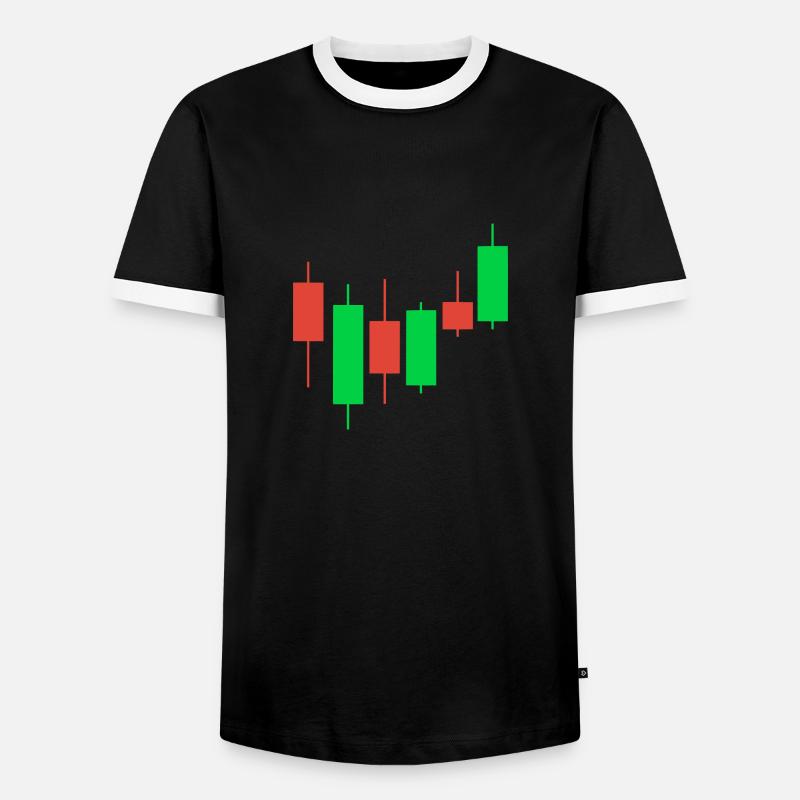 crypto - Men's Ringer Shirt - black/white