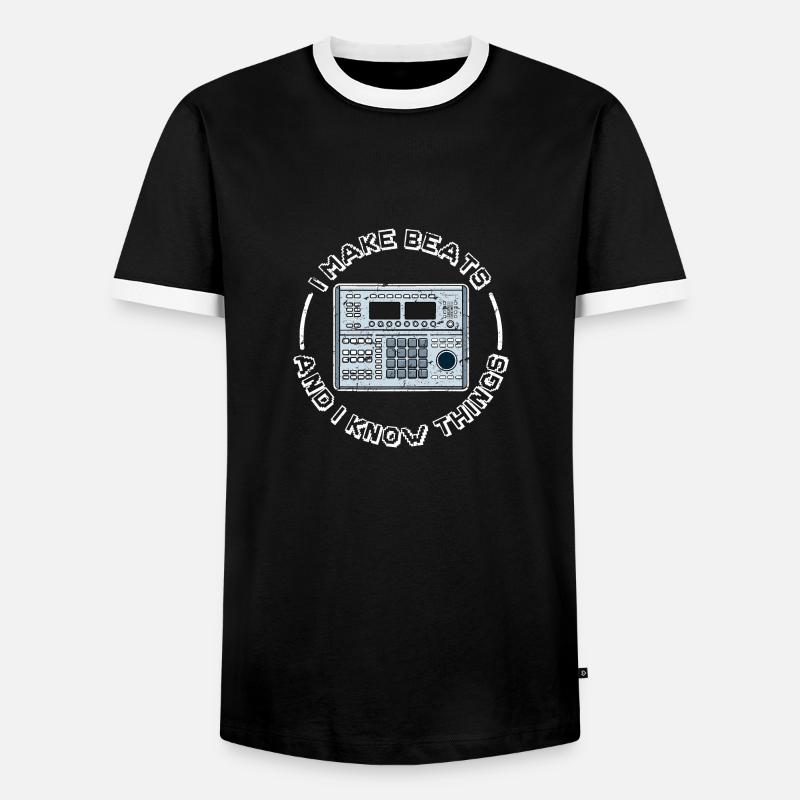 I Make Beats - Männer Kontrast-T-Shirt - Schwarz/Weiß