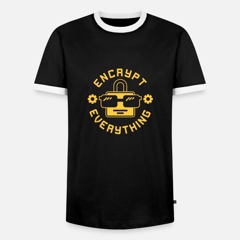 Encrypt Everything - Männer Kontrast-T-Shirt - Schwarz/Weiß