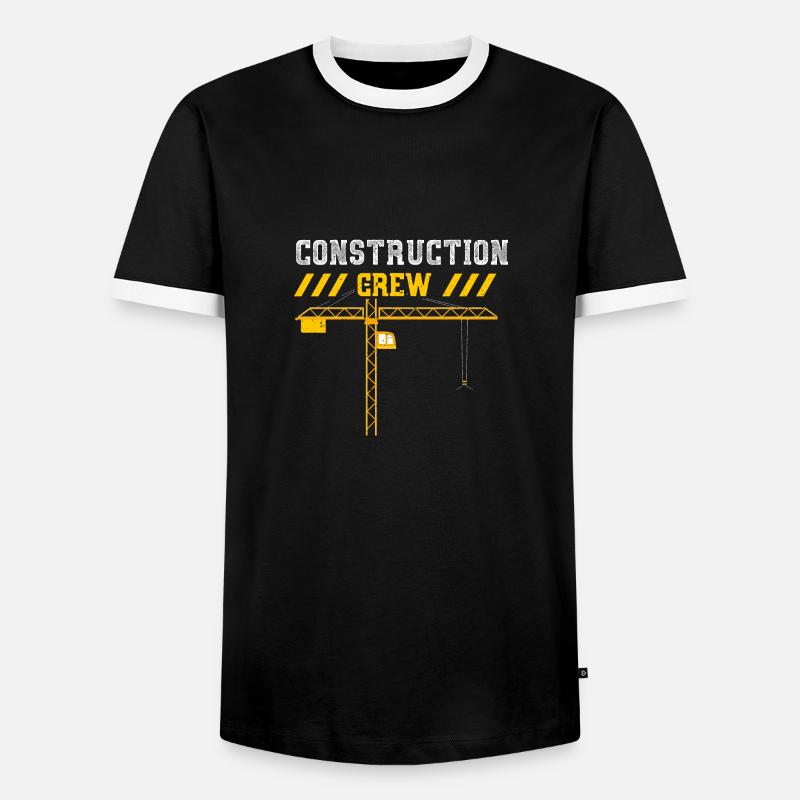 Construction Crew - Men's Ringer Shirt - black/white