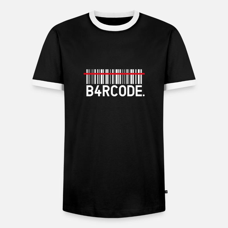 B4RCODE. Scan - Männer Kontrast-T-Shirt - Schwarz/Weiß