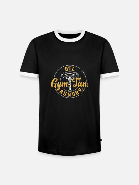 GTL Gym. Tan. Laundry. - Gym - Männer Kontrast-T-Shirt - Schwarz/Weiß
