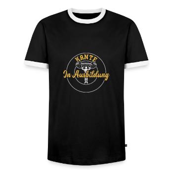 Kante In Ausbildung - Gym - Männer Kontrast-T-Shirt - Schwarz/Weiß - Vorne - AI Model Female 172 light (172cm) & AI Model Male 178 light (178cm)
