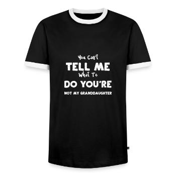 You Can't Tell Me What To Do You... - Men's Ringer Shirt - black/white - Front - AI Model Female 172 light (172cm) & AI Model Male 178 light (178cm)