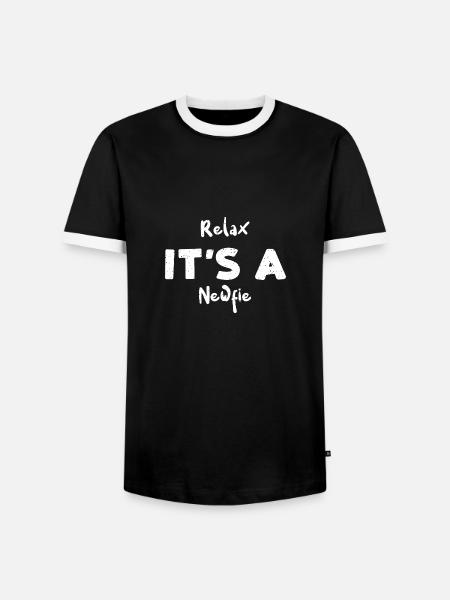Relax It's A Newfie - Dogs - Men's Ringer Shirt - black/white
