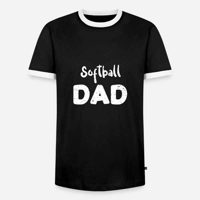 Softball Dad - Dad - Men's Ringer Shirt - black/white