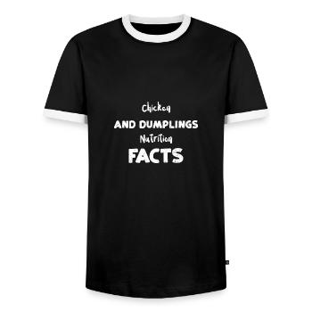 Chicken And Dumplings Nutrition... - Männer Kontrast-T-Shirt - Schwarz/Weiß - Vorne - AI Model Female 172 light (172cm) & AI Model Male 178 light (178cm)
