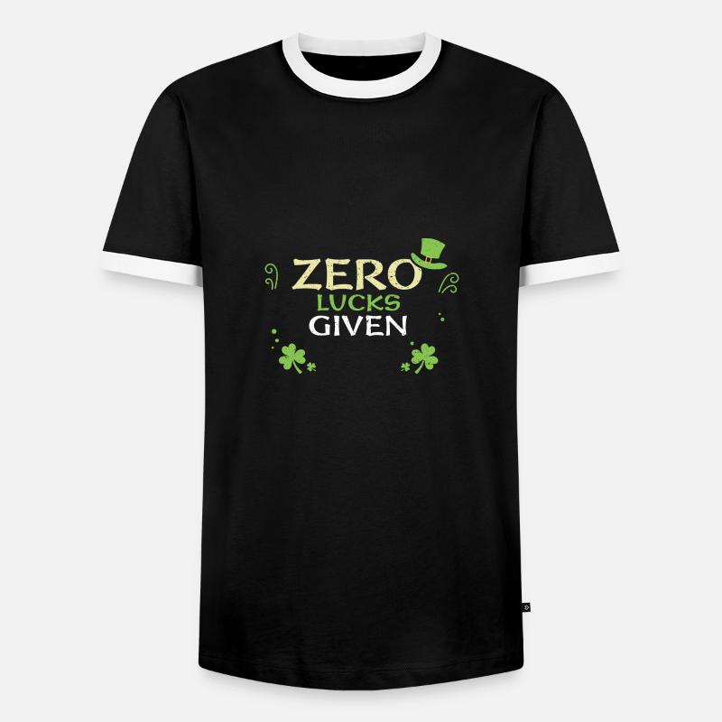 Zero Lucks Given - Men's Ringer Shirt - black/white