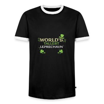 Le plus grand lutin du monde - T-shirt contrasté Homme - noir/blanc - Devant - AI Model Female 172 light (172cm) & AI Model Male 178 light (178cm)