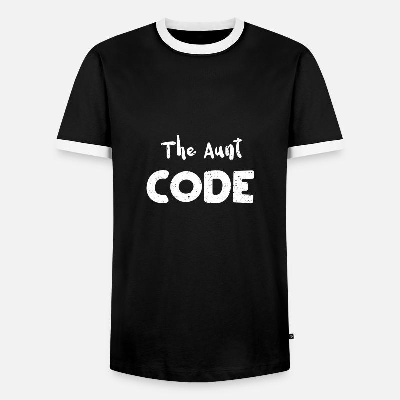 The Aunt Code - Aunt - Men's Ringer Shirt - black/white
