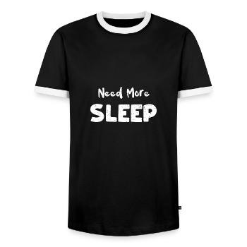 Need More Sleep - Elephants - Men's Ringer Shirt - black/white - Front - AI Model Female 172 light (172cm) & AI Model Male 178 light (178cm)