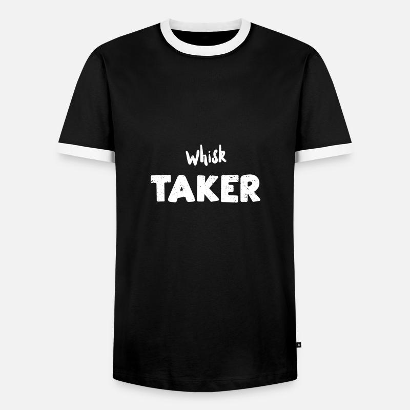 Whisk Taker - Baking - Men's Ringer Shirt - black/white