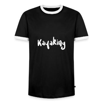 Kayaking - Kayaking - Men's Ringer Shirt - black/white - Front - AI Model Female 172 light (172cm) & AI Model Male 178 light (178cm)