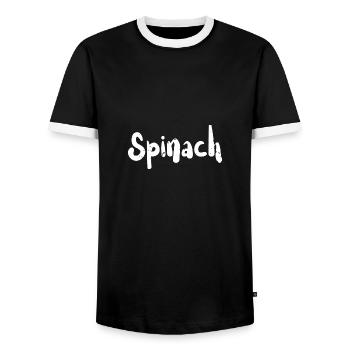 Spinach - Vegetables - Männer Kontrast-T-Shirt - Schwarz/Weiß - Vorne - AI Model Female 172 light (172cm) & AI Model Male 178 light (178cm)