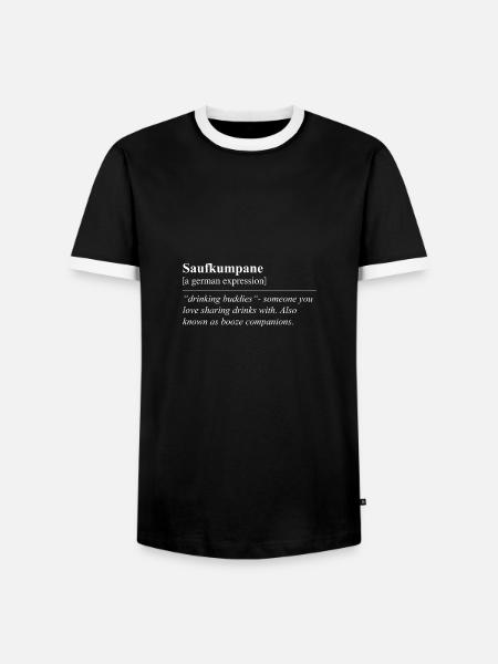 Drinking Companions Funny German Idiom - Men's Ringer Shirt - black/white
