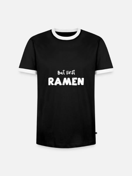 But First Ramen - Ramen - Men's Ringer Shirt - black/white