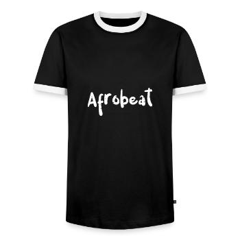 Afrobeat - Musician - Männer Kontrast-T-Shirt - Schwarz/Weiß - Vorne - AI Model Female 172 light (172cm) & AI Model Male 178 light (178cm)