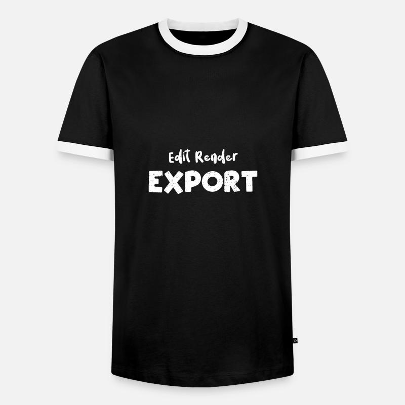 Edit Render Export - Filmmaker - Men's Ringer Shirt - black/white