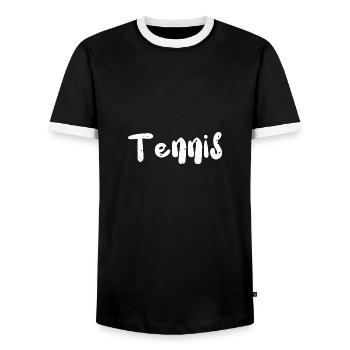 Tennis - Sports - T-shirt contrasté Homme - noir/blanc - Devant - AI Model Female 172 light (172cm) & AI Model Male 178 light (178cm)