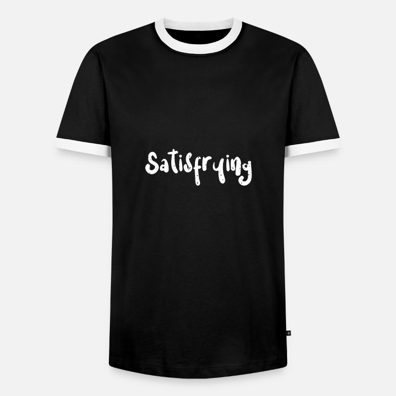 Satisfrying - Vegetables - Männer Kontrast-T-Shirt - Schwarz/Weiß