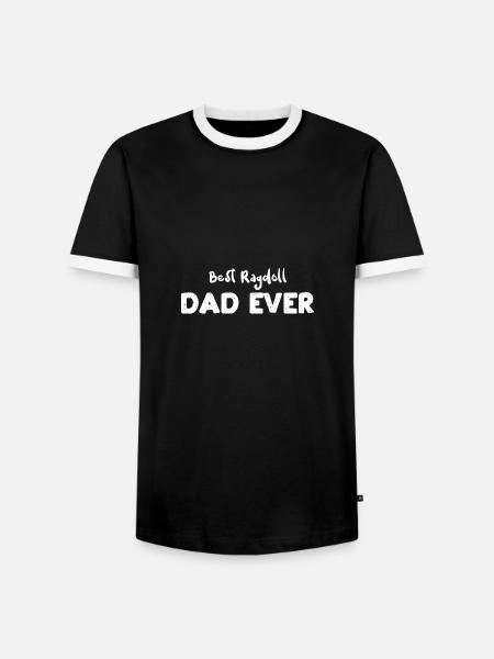 Best Ragdoll Dad Ever - Cats - Men's Ringer Shirt - black/white