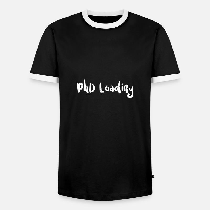 PhD Loading - Graduation - Männer Kontrast-T-Shirt - Schwarz/Weiß