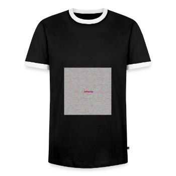 Infinity Hallyday - Men's Ringer Shirt - black/white - Front - AI Model Female 172 light (172cm) & AI Model Male 178 light (178cm)